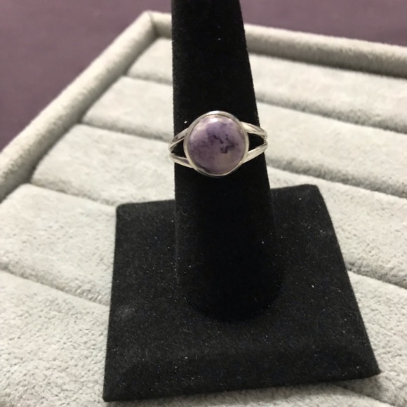 New Sterling Silver Purple Utah Tiffany Stone Ring Size 7.75-8 Crystal Gemstone - Picture 15 of 16